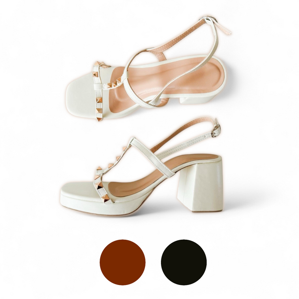 COLEEN Studded Platform Heels Sandals