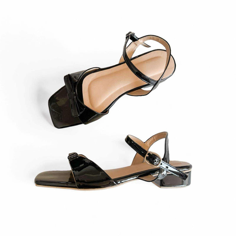 EMMA Patent 1" Block Heel Sandals