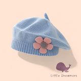 LITTLE DREAMERS Girls Fashion Floral Knitted Beret