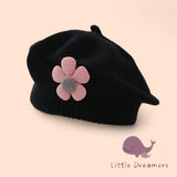 LITTLE DREAMERS Girls Fashion Floral Knitted Beret