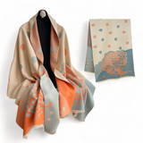 PREORDER WRAP Warm Jacquard Shawl Scarf