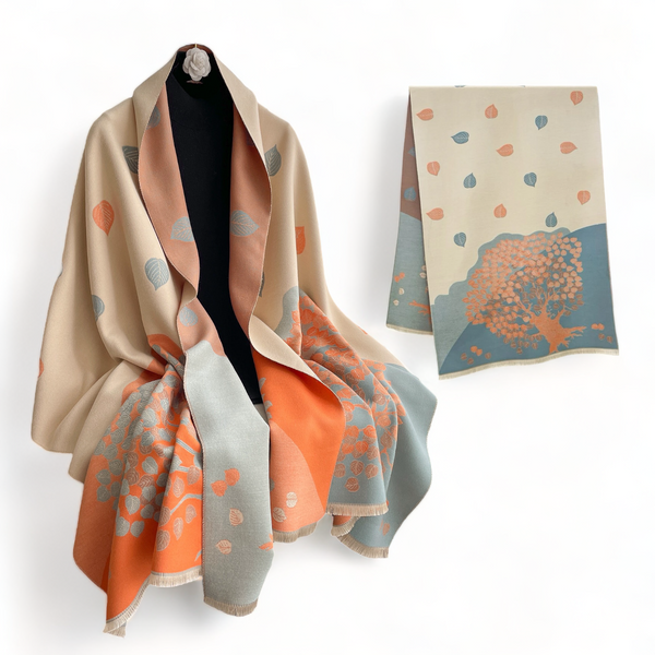 WRAP Warm Shawl Rectangular WRMLEAF