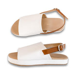 DELILAH White 1" Platform Sandals - Indiana Jane MNL