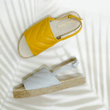 DIANA Elegant Padded Strap Low-Platform Abaca Sandals