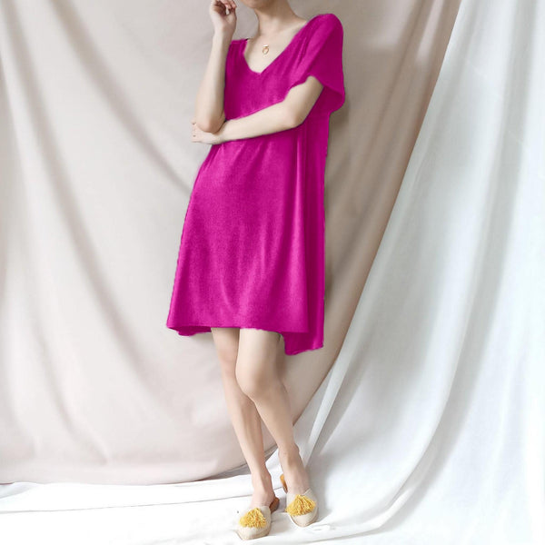 WINDY Soft Ribbed Knit Short Sleeve Dress - Indiana Jane MNL