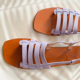 GAIA Lilac Genuine Leather Huarache Sandals