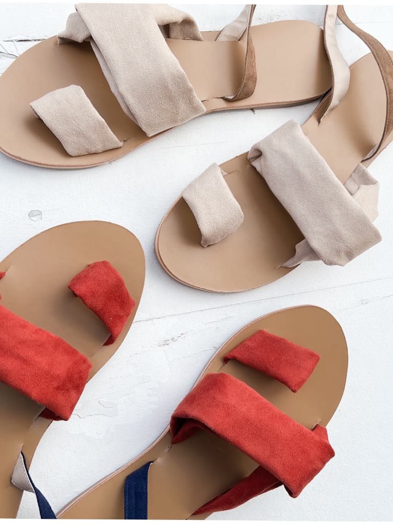 ELLE Rust Brown Boho Gladiator Board Flat Sandals
