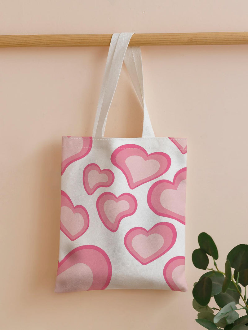 BOLSO Pink Graphic Printed Shopper Tote Bag