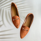 MUNICH Brown Soft Lounge Dolly Shoes