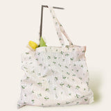 BOLSO Floral Embroidered Cotton Shopper Tote Bag