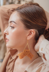 HAILEY Solid Triangle Macrame Earrings