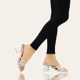 ALANA Slim Strappy Triangle Heels Slides 2”
