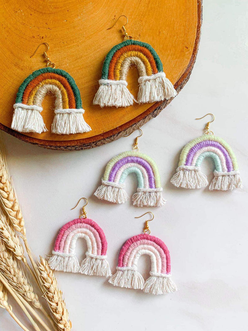 SOPHIE Rainbow Macrame Earrings